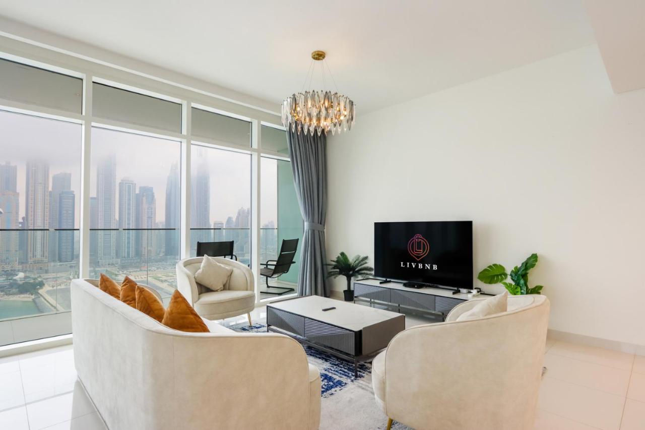 Livbnb Suites - 3 Bedroom With Private Beach Marina Skyline View Dubai Dış mekan fotoğraf